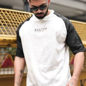 Men’s Black Cotton T-Shirt” ya “RKS Oversized Graphic Tee